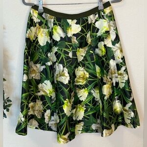 Oscar de la Renta Floral Print A-Line Skirt - Size 6US/10UK
